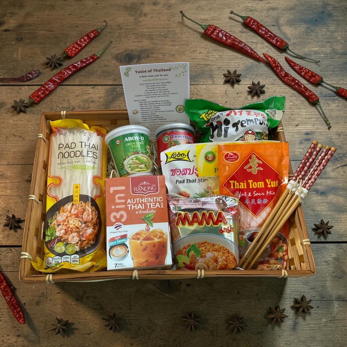 Thai Street Food Discovery Hamper | Thai Noodles, Snacks & Thai Tea Gift Box | Asian Food Gift Set | Housewarming Gift | Foodie Gift - Xihaha Oriental Food & Gifts