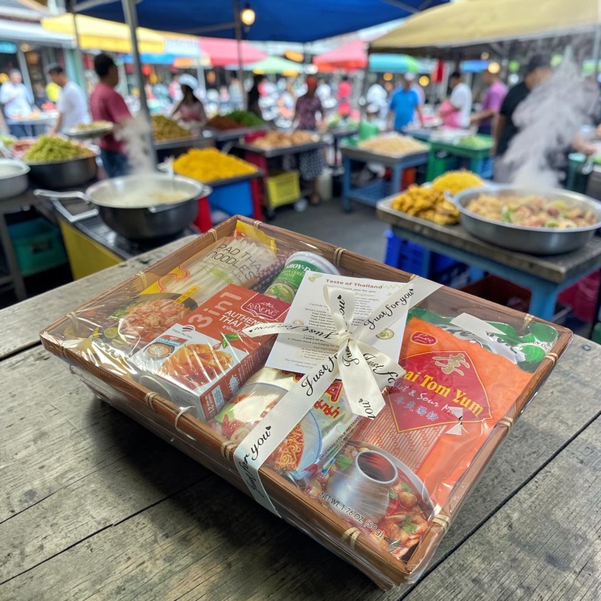 Thai Street Food Discovery Hamper | Thai Noodles, Snacks & Thai Tea Gift Box | Asian Food Gift Set | Housewarming Gift | Foodie Gift - Xihaha Oriental Food & Gifts