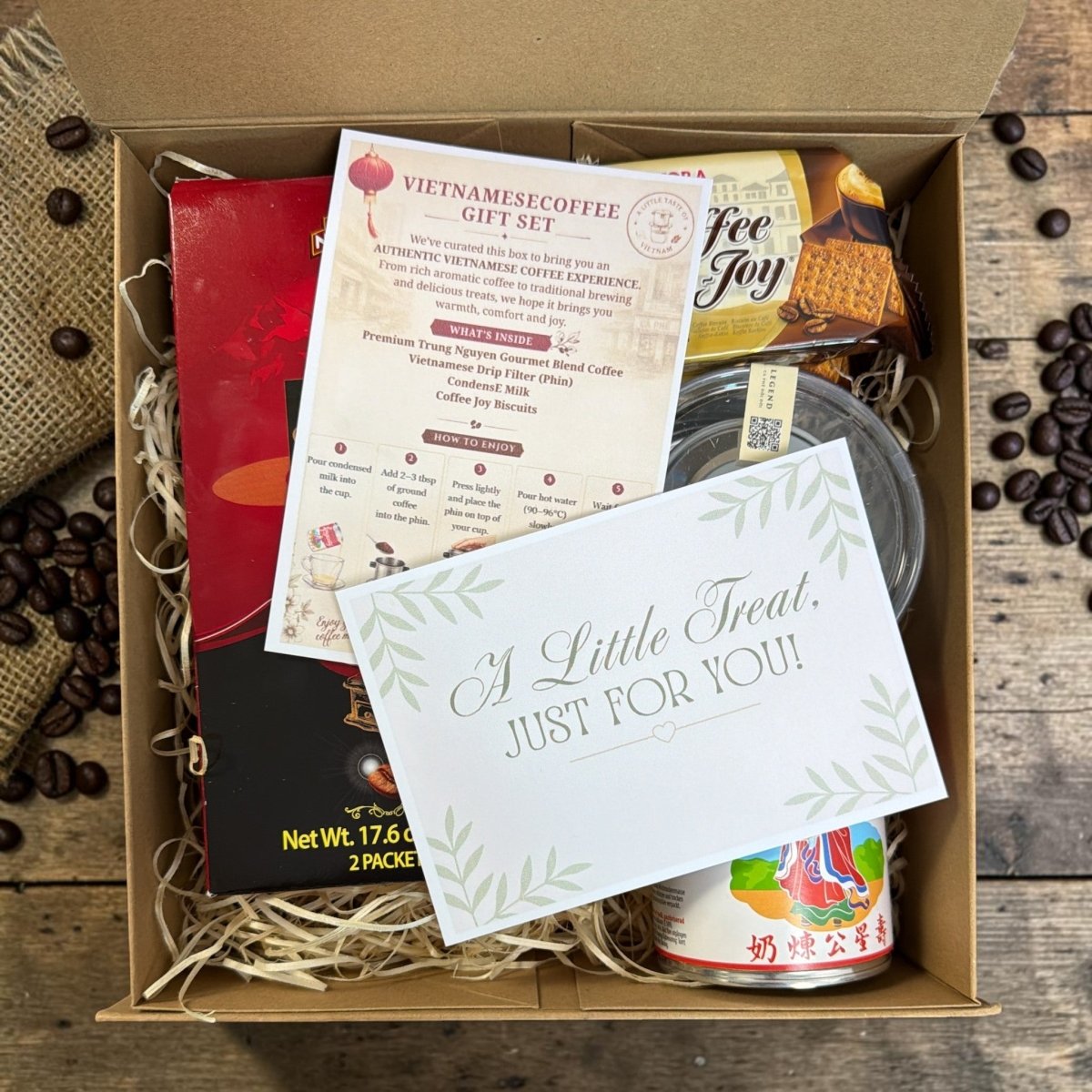 Vietnamese Coffee Gift Set – Trung Nguyên Gourmet Blend 500g with Traditional Phin Filter - Xihaha Oriental Food & Gifts