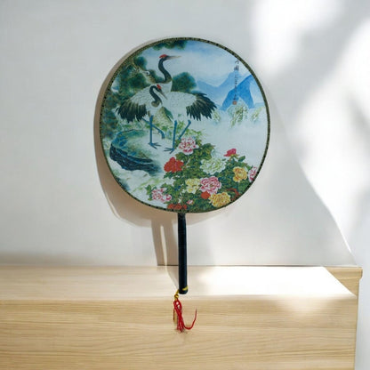 Vintage Style Traditional Chinese Oriental Round Hand Fan TuanShan - Xihaha Limited