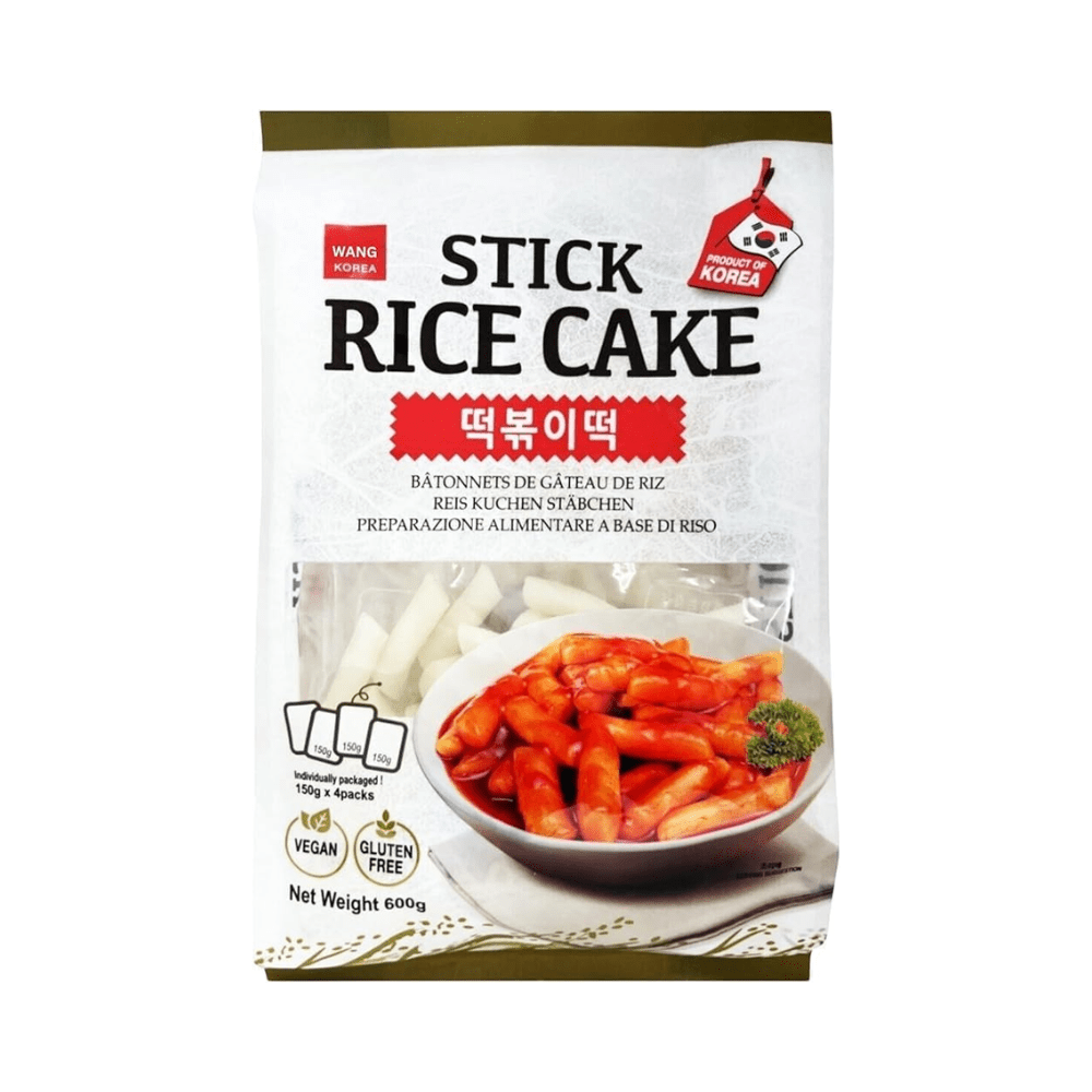 Wang Korea Stick Rice Cake (Tteokbokki) 600g – Korean Rice Cake Sticks, Gluten Free, Vegan - Xihaha Oriental Food & Gifts