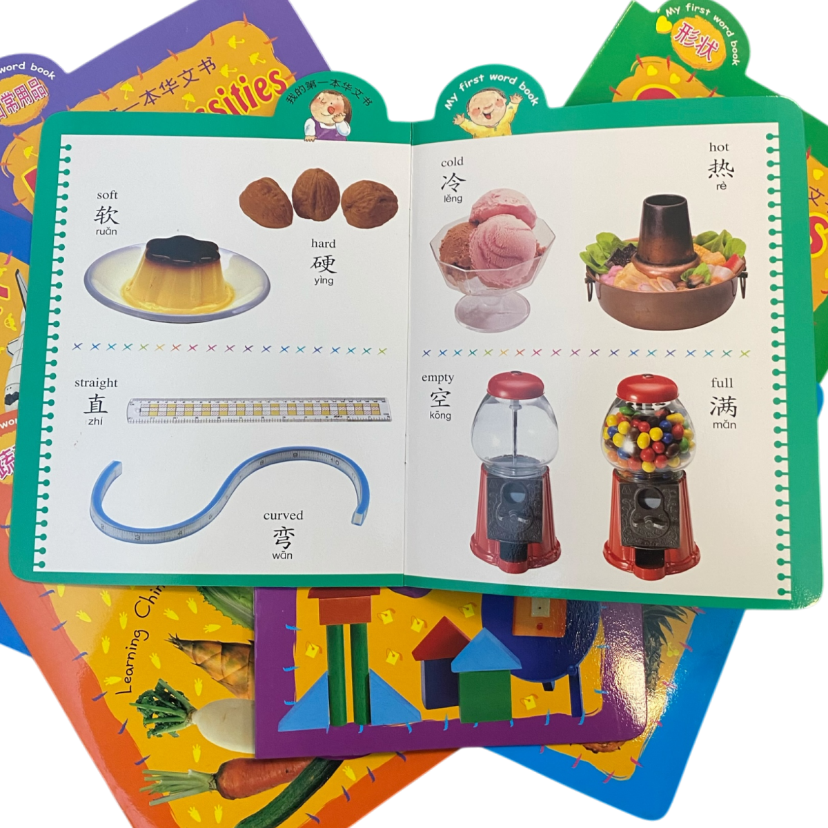 Wipe - Clean Chinese Learning Board Books Set (7 Books) | Bilingual English & Mandarin | Reusable Writing Practice for Ages 0–5 我的第一本华文书 - Xihaha Oriental Food & Gifts