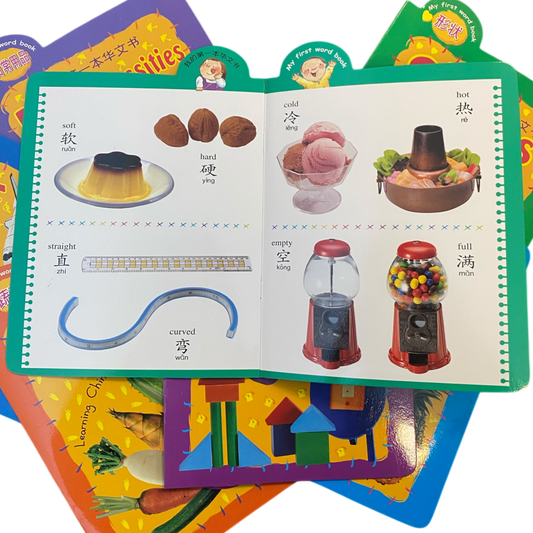 Wipe - Clean Chinese Learning Board Books Set (7 Books) | Bilingual English & Mandarin | Reusable Writing Practice for Ages 0–5 我的第一本华文书 - Xihaha Oriental Food & Gifts