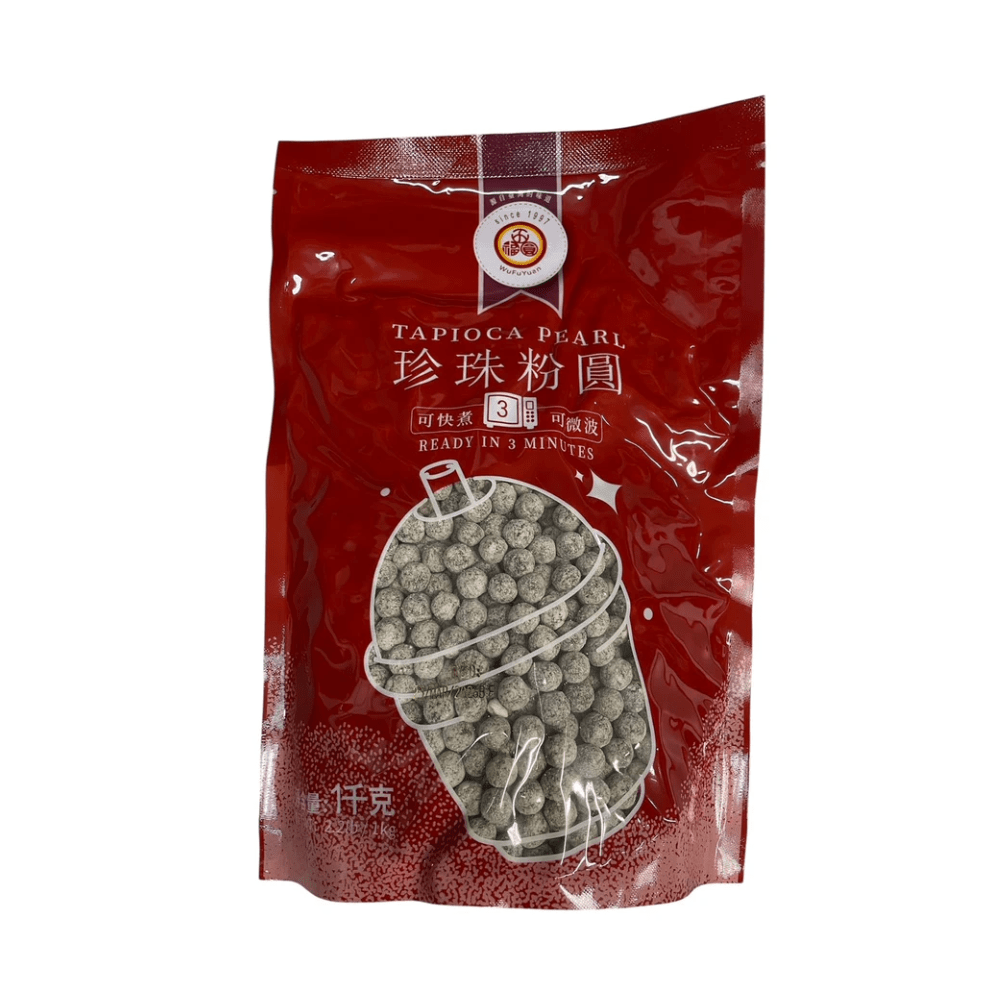 Wufuyuan Black Tapioca Pearl for Bubble Tea 1KG (New Packaging) - Xihaha Oriental Food & Gifts