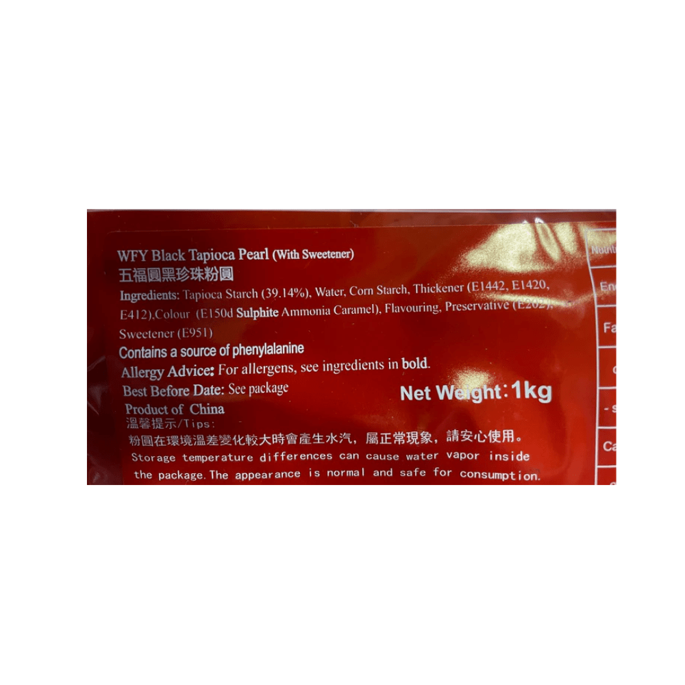 Wufuyuan Black Tapioca Pearl for Bubble Tea 1KG (New Packaging) - Xihaha Oriental Food & Gifts