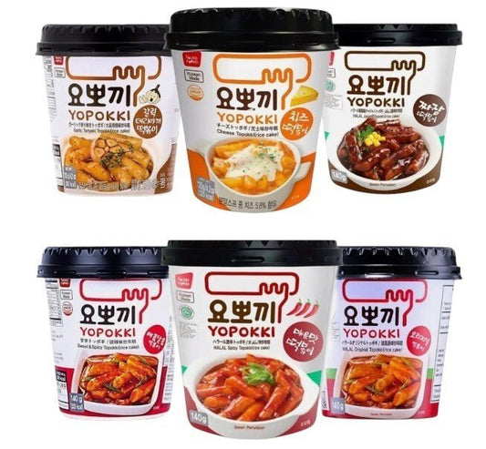 Yopokki Tteokbokki Cup Korean Topokki Ddukbokgi / Spicy / Cheese / Garlic etc - Xihaha Oriental Food & Gifts