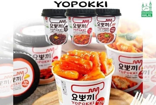 Yopokki Tteokbokki Cup Korean Topokki Ddukbokgi / Spicy / Cheese / Garlic etc - Xihaha Oriental Food & Gifts