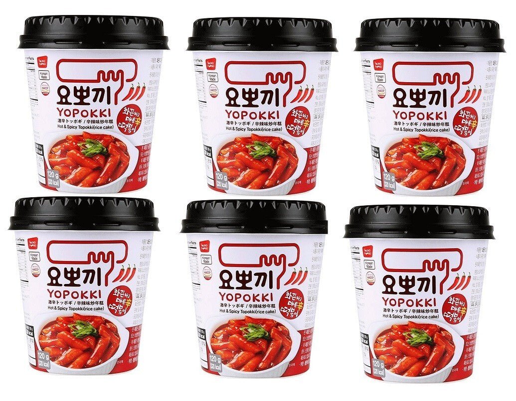 Yopokki Tteokbokki Cup Korean Topokki Ddukbokgi / Spicy / Cheese / Garlic etc - Xihaha Oriental Food & Gifts
